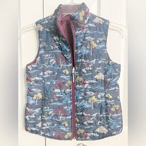 Ariat EUC Girls' Multicolor Nature Print Vest Sz 14 Horses Western EUC FK